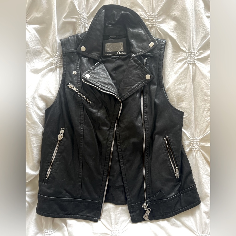 Mackage genuine lamb leather biker vest